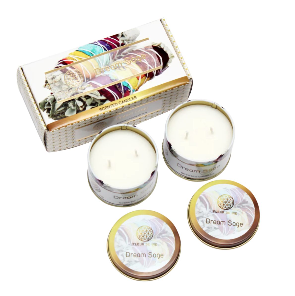 Fleur de Vie – Dream Sage Geurkaarsen (2pcs)